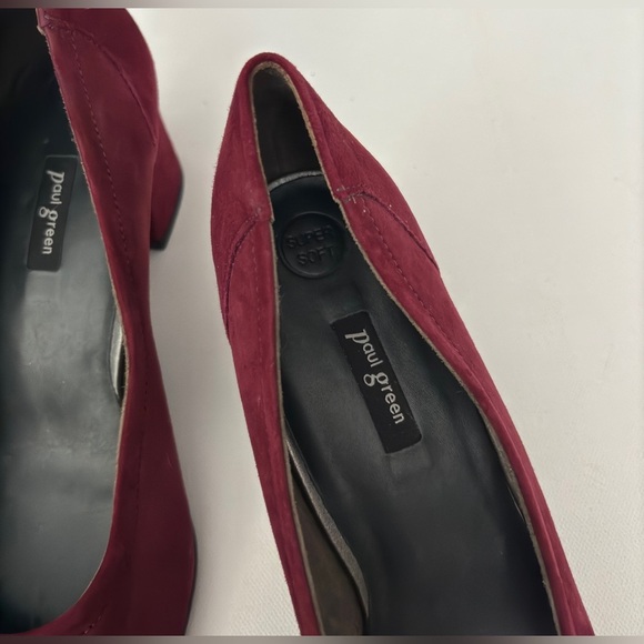 PAUL GREEN Tammy Pump In Berry Suede 7 Comfort Holiday Modest - Picture 6 of 12
